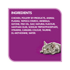 Nourriture humide pour chats adultes WHISKAS PERFECT PORTIONS coupes en sauce – repas au poulet, barquette de 75 g