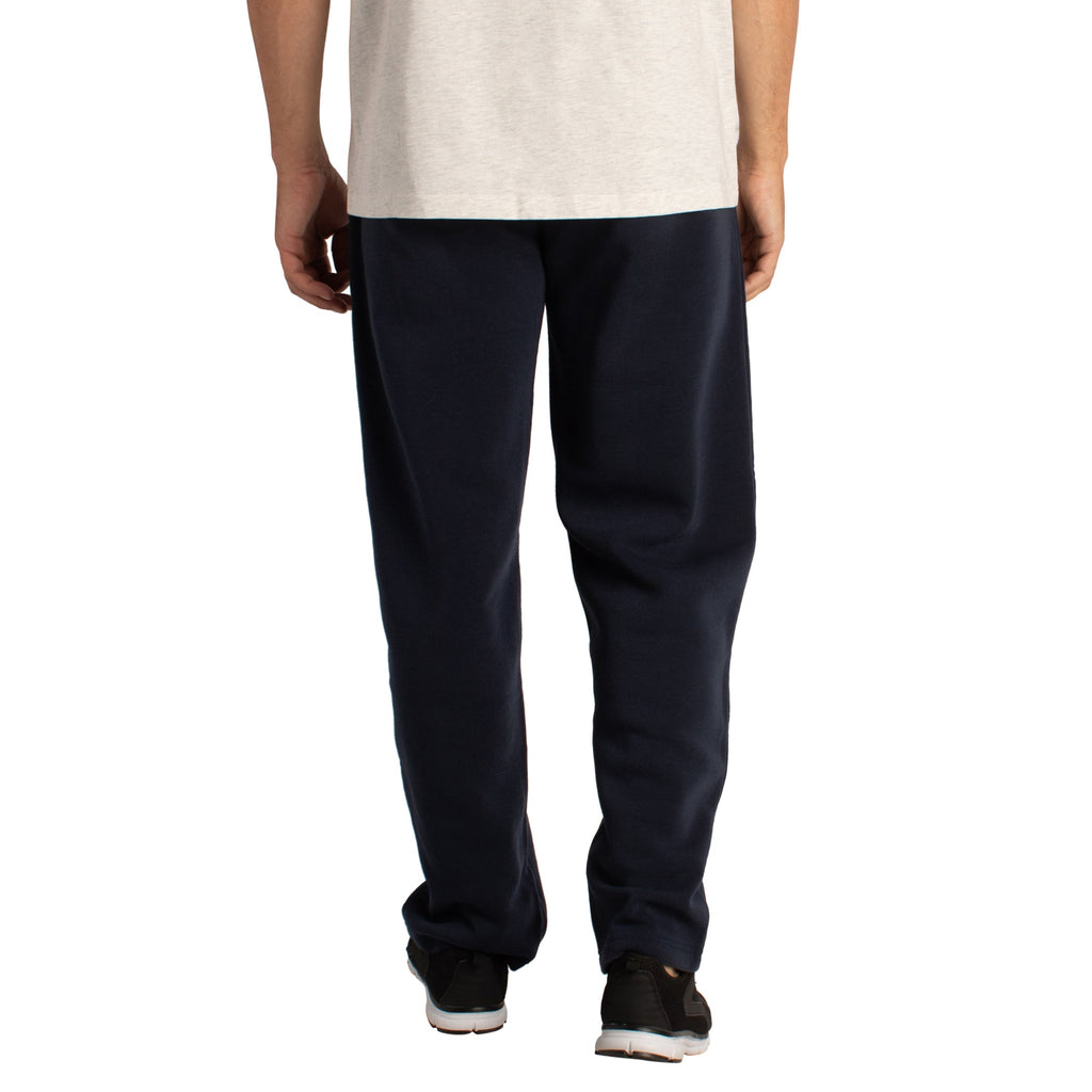 Mountain Ridge Men's Fleece Pants with Hemmed Ankle and Two On-Seam Pockets, Navy