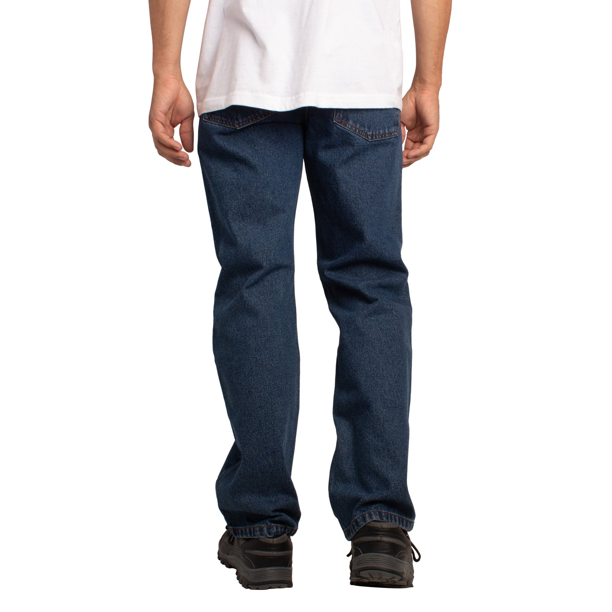 Mountain Ridge Men's Denim Pants with Zip and Button Fly, Blue