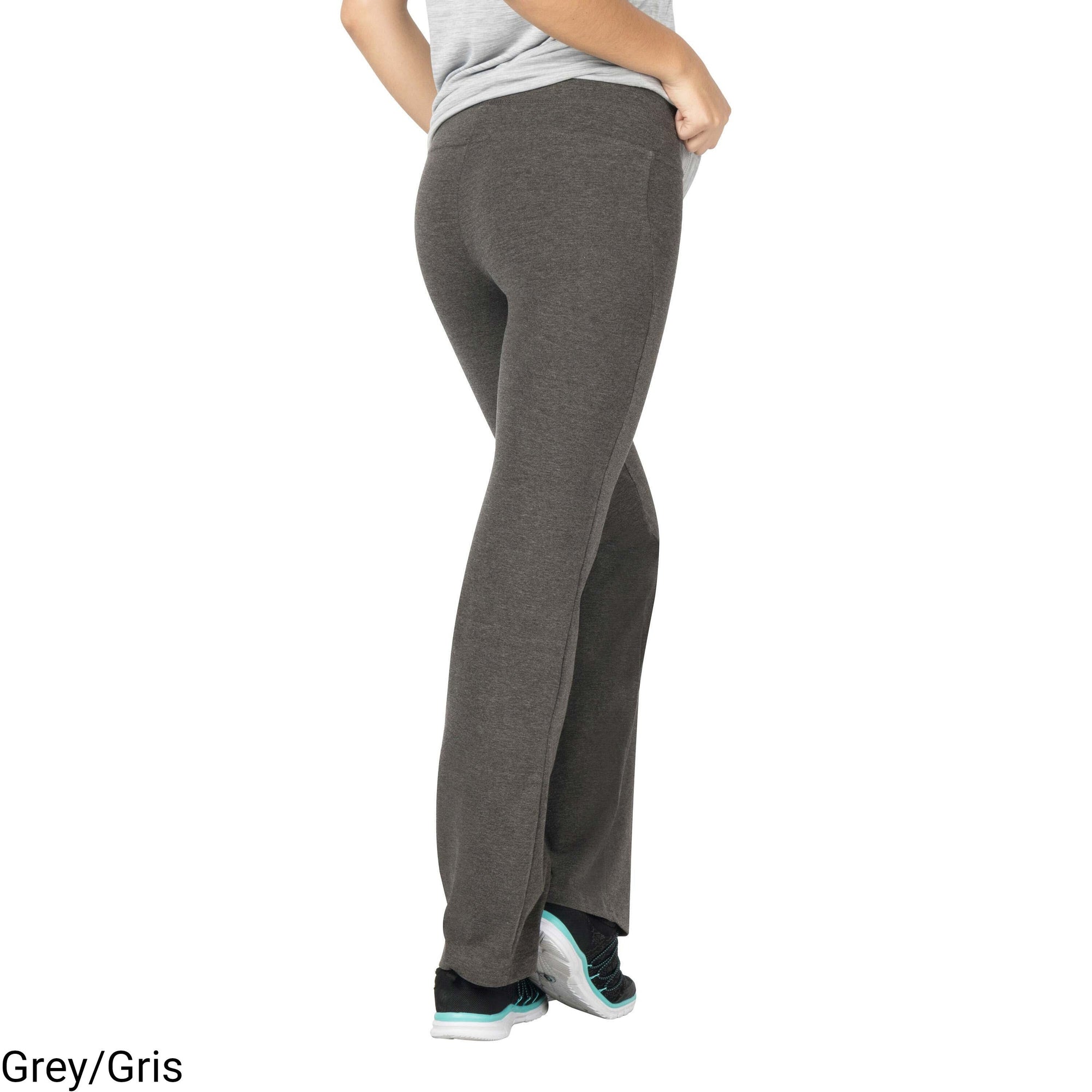 ACX Active Women's Mid-Rise Slim Yoga Pants with Comfort Waistband