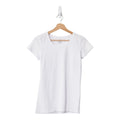 T-shirt extensible à col dégagé blanc mySTYLE pour femmes - P à TG
