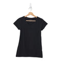 T-shirt extensible à col en V noir mySTYLE pour femmes - P à TG